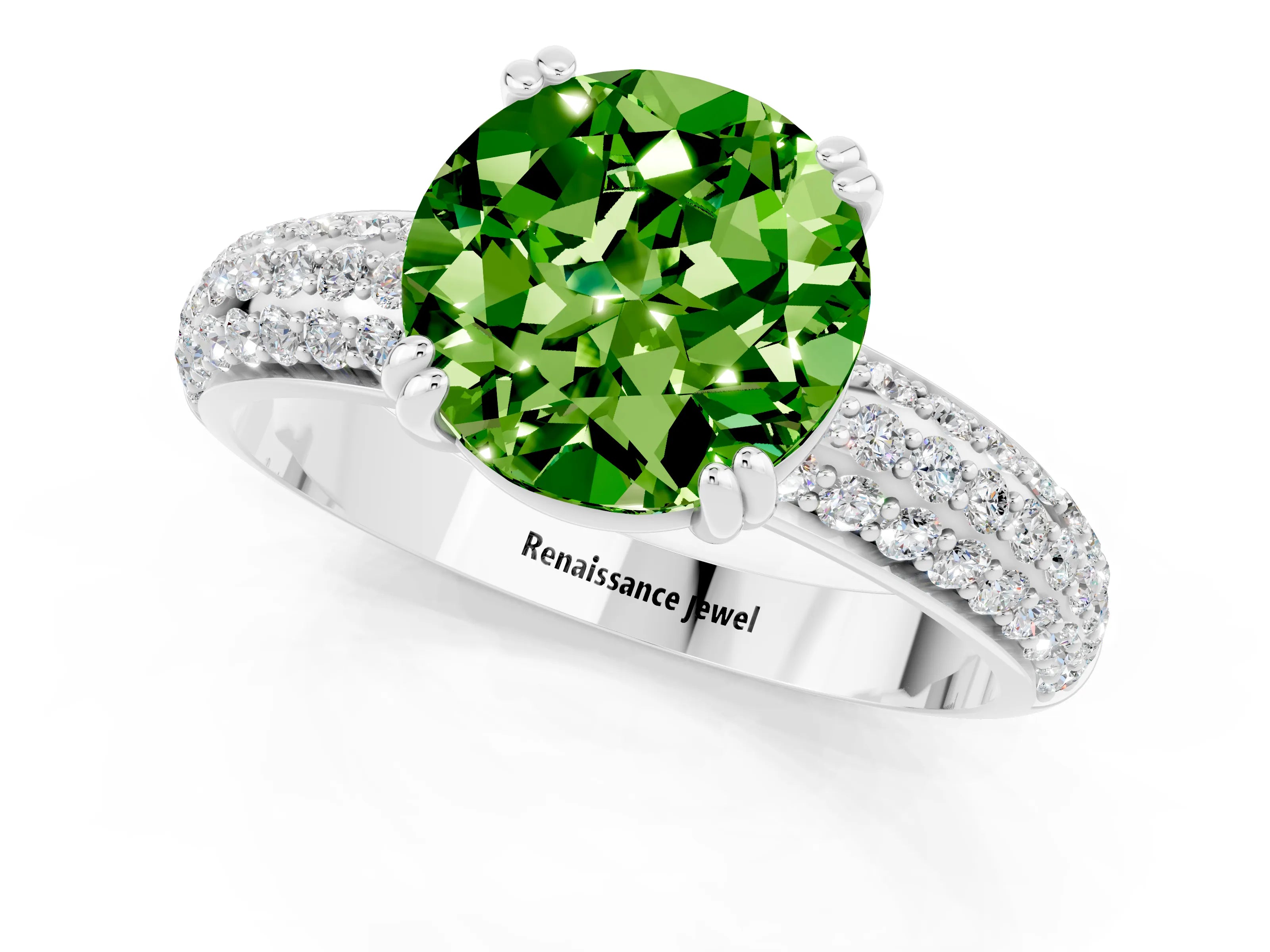 White gold Round Cut Cut Diamond Milgrain Marquise Band with Prong Setting_1
