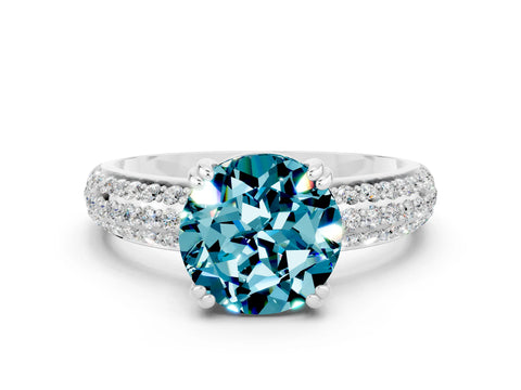 White gold Round Cut Cut Diamond Milgrain Marquise Band with Prong Setting