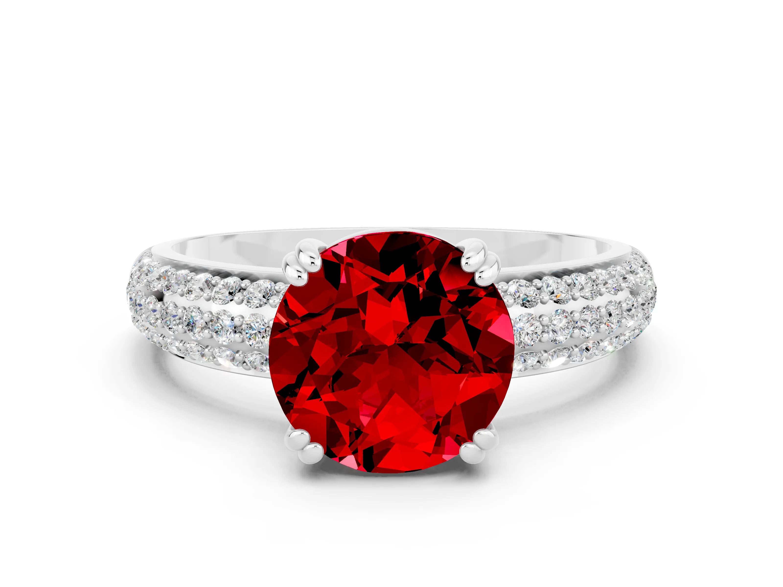 White gold Round Cut Cut Diamond Milgrain Marquise Band with Prong Setting