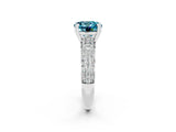 White gold Round Cut Cut Diamond Milgrain Marquise Band with Prong Setting_2