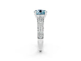 White gold Round Cut Cut Diamond Milgrain Marquise Band with Prong Setting_2