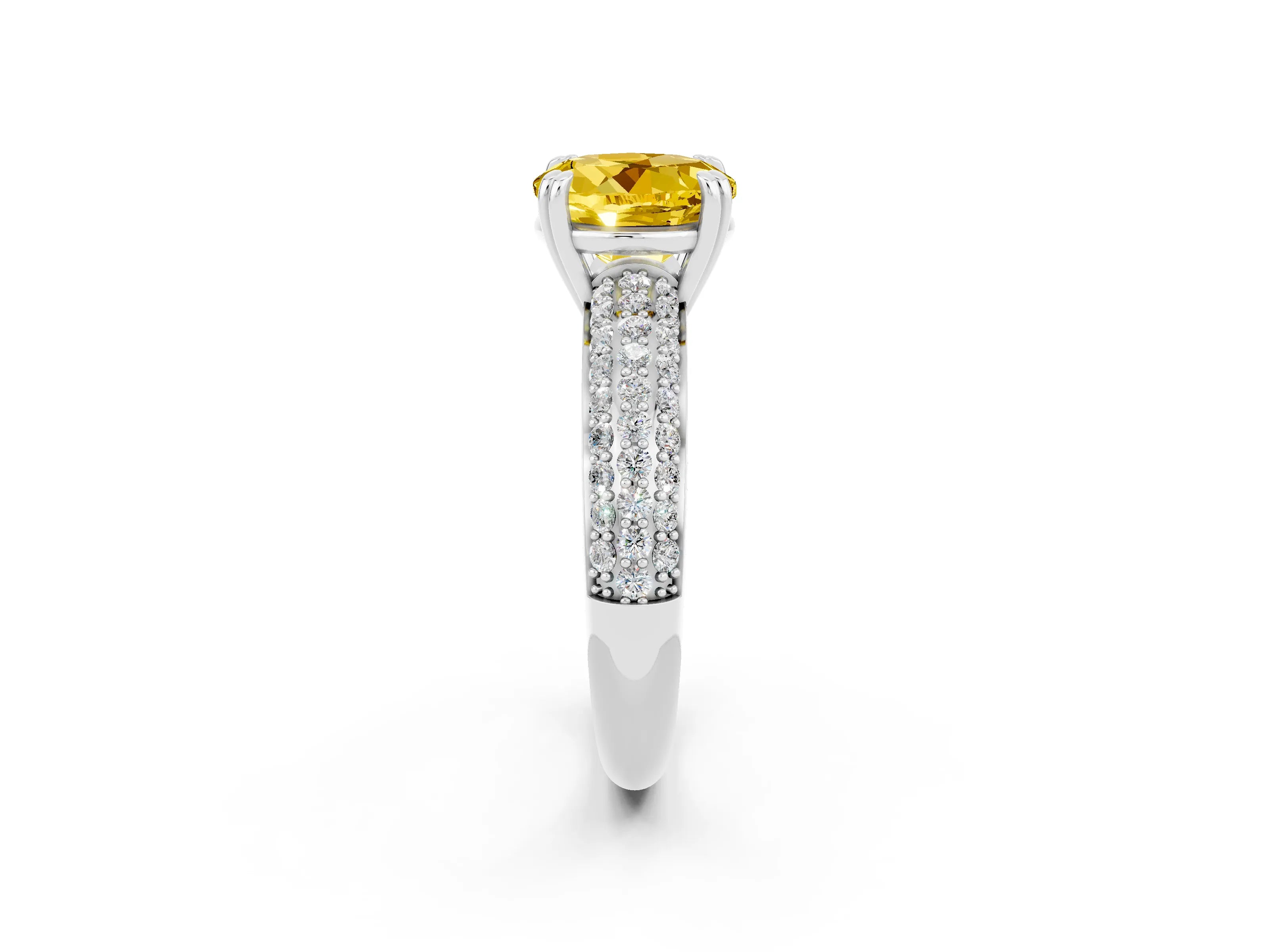 White gold Round Cut Cut Diamond Milgrain Marquise Band with Prong Setting_2