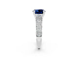 White gold Round Cut Cut Diamond Milgrain Marquise Band with Prong Setting_2