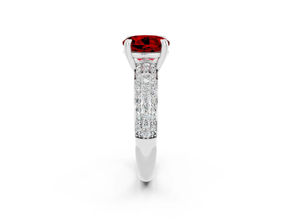 Silver Round Cut Cut Diamond Milgrain Marquise Band with Prong Setting
