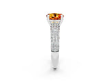 White gold Round Cut Cut Diamond Milgrain Marquise Band with Prong Setting_2