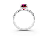 White gold Round Cut Cut Diamond Milgrain Marquise Band with Prong Setting_3