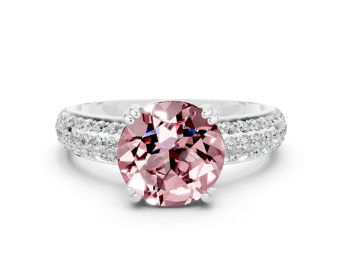 White gold Round Cut Cut Diamond Milgrain Marquise Band with Prong Setting