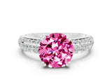 White gold Round Cut Cut Diamond Milgrain Marquise Band with Prong Setting