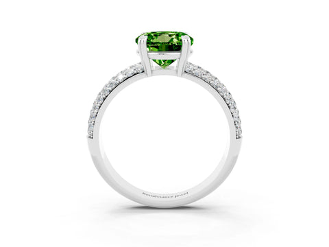 White gold Round Cut Cut Diamond Milgrain Marquise Band with Prong Setting_3