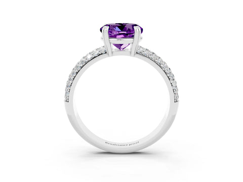 White gold Round Cut Cut Diamond Milgrain Marquise Band with Prong Setting_3