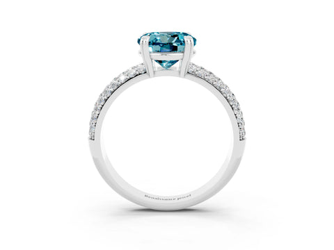 White gold Round Cut Cut Diamond Milgrain Marquise Band with Prong Setting_3
