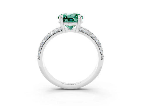 White gold Round Cut Cut Diamond Milgrain Marquise Band with Prong Setting_3