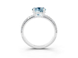 White gold Round Cut Cut Diamond Milgrain Marquise Band with Prong Setting_3