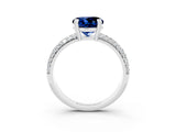 White gold Round Cut Cut Diamond Milgrain Marquise Band with Prong Setting_3