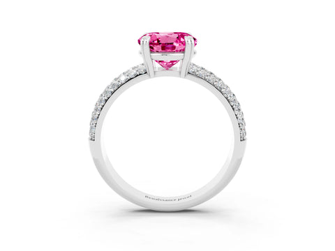 White gold Round Cut Cut Diamond Milgrain Marquise Band with Prong Setting_3