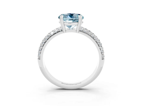 White gold Round Cut Cut Diamond Milgrain Marquise Band with Prong Setting_3