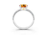 White gold Round Cut Cut Diamond Milgrain Marquise Band with Prong Setting_3