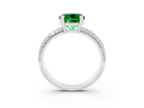 White gold Round Cut Cut Diamond Milgrain Marquise Band with Prong Setting_3