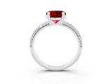White gold Round Cut Cut Diamond Milgrain Marquise Band with Prong Setting_3