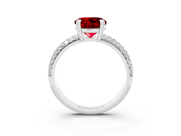 Platinum Round Cut Cut Diamond Milgrain Marquise Band with Prong Setting