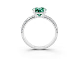 White gold Round Cut Cut Diamond Milgrain Marquise Band with Prong Setting_3