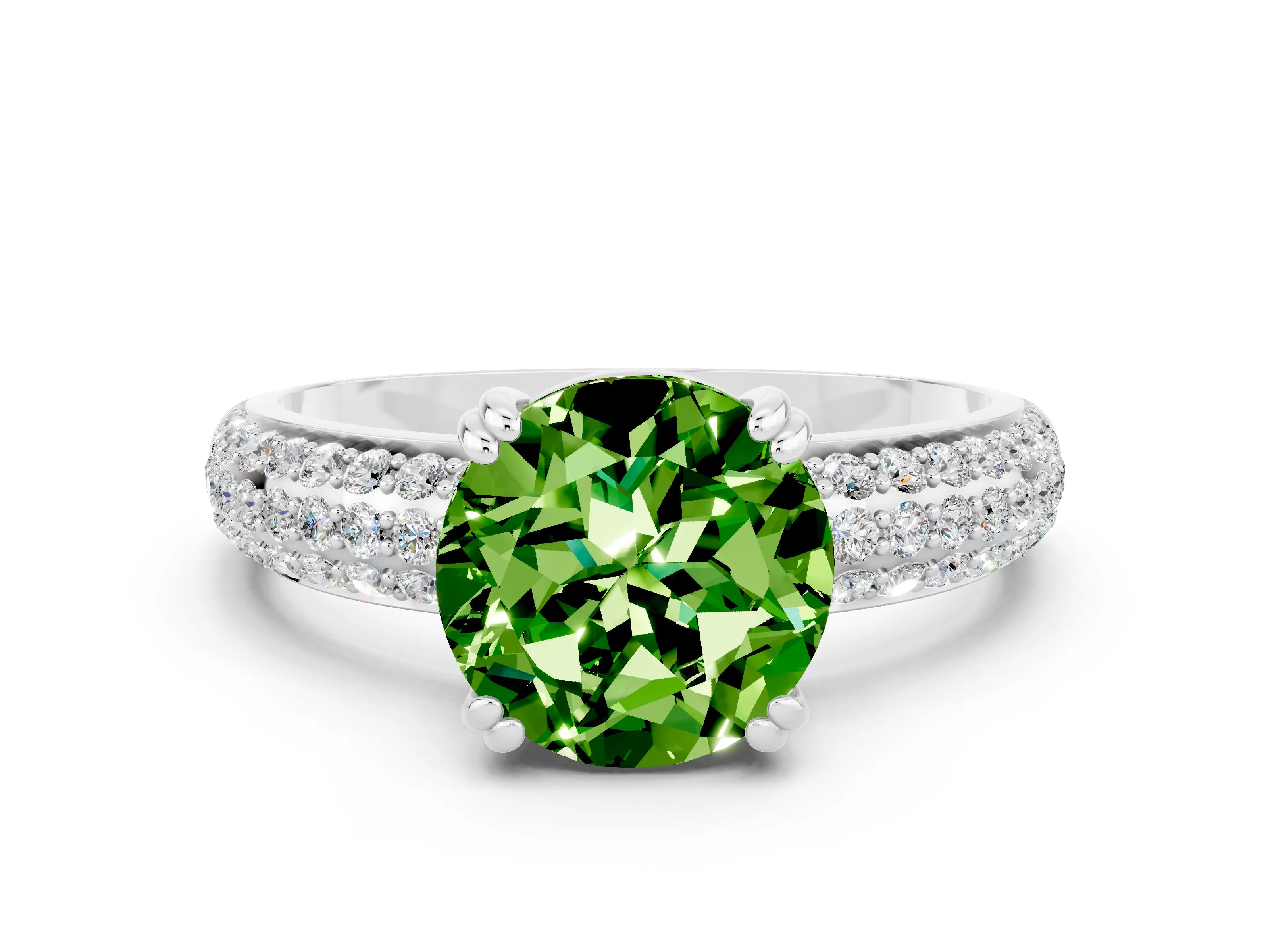 White gold Round Cut Cut Diamond Milgrain Marquise Band with Prong Setting