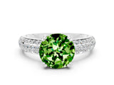 White gold Round Cut Cut Diamond Milgrain Marquise Band with Prong Setting