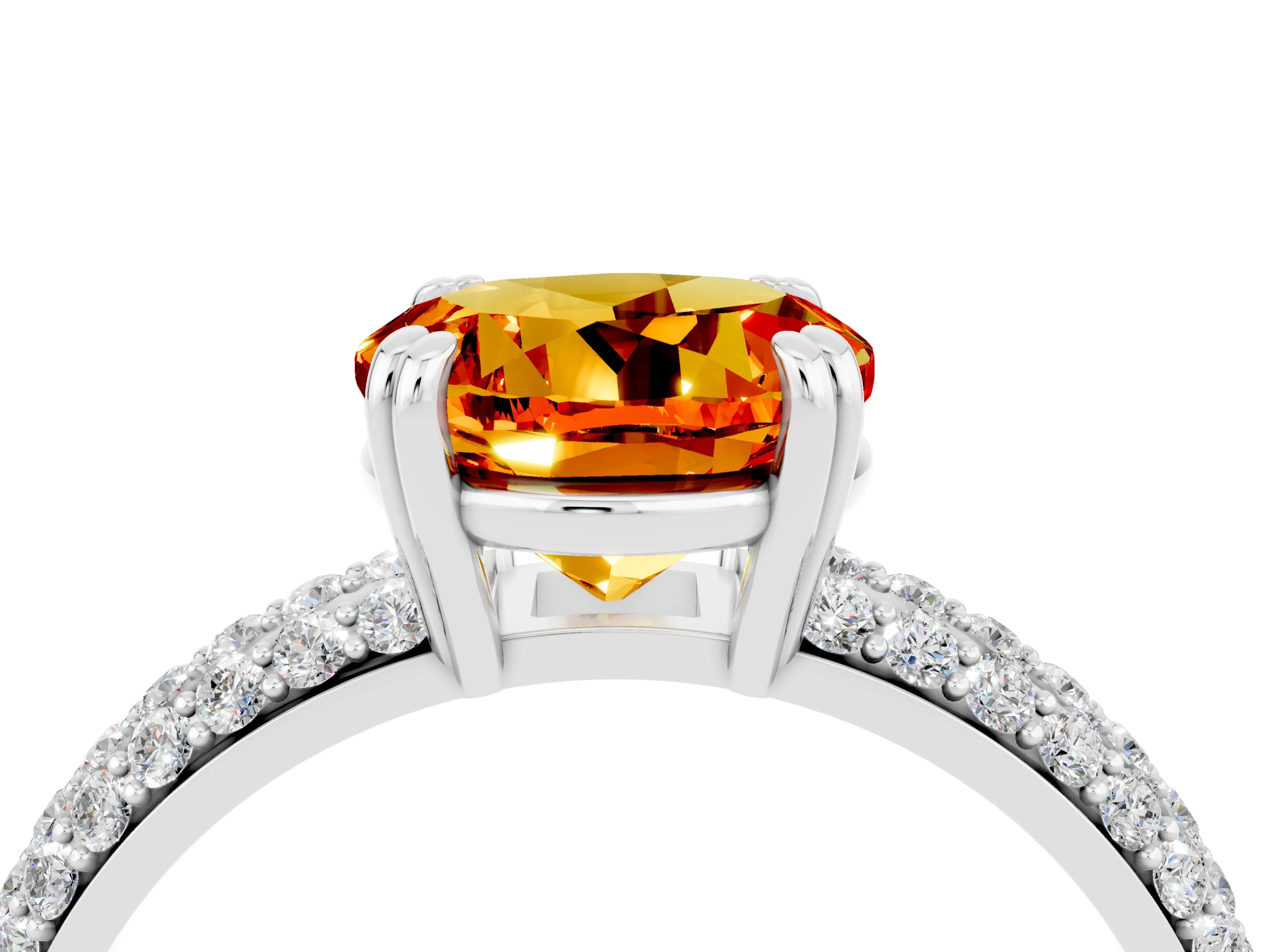 White gold Round Cut Cut Diamond Milgrain Marquise Band with Prong Setting_4