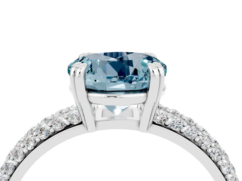 White gold Round Cut Cut Diamond Milgrain Marquise Band with Prong Setting_4
