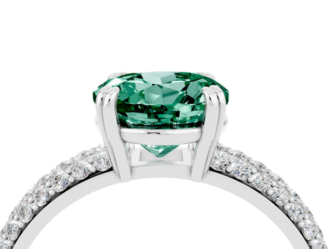 White gold Round Cut Cut Diamond Milgrain Marquise Band with Prong Setting_4