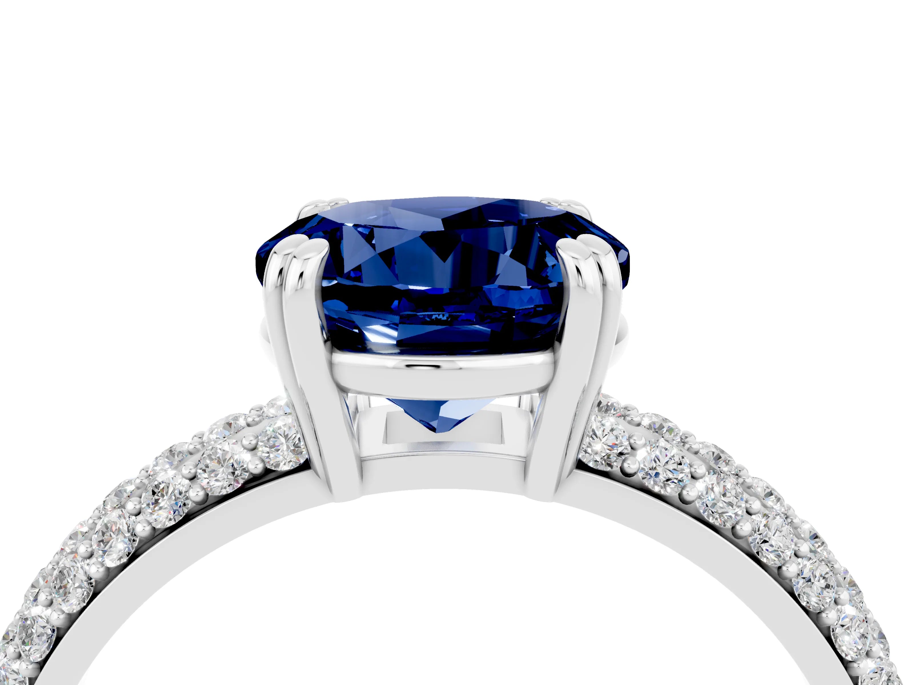White gold Round Cut Cut Diamond Milgrain Marquise Band with Prong Setting_4