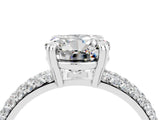 White gold Round Cut Cut Diamond Milgrain Marquise Band with Prong Setting_4