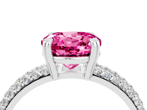 White gold Round Cut Cut Diamond Milgrain Marquise Band with Prong Setting_4