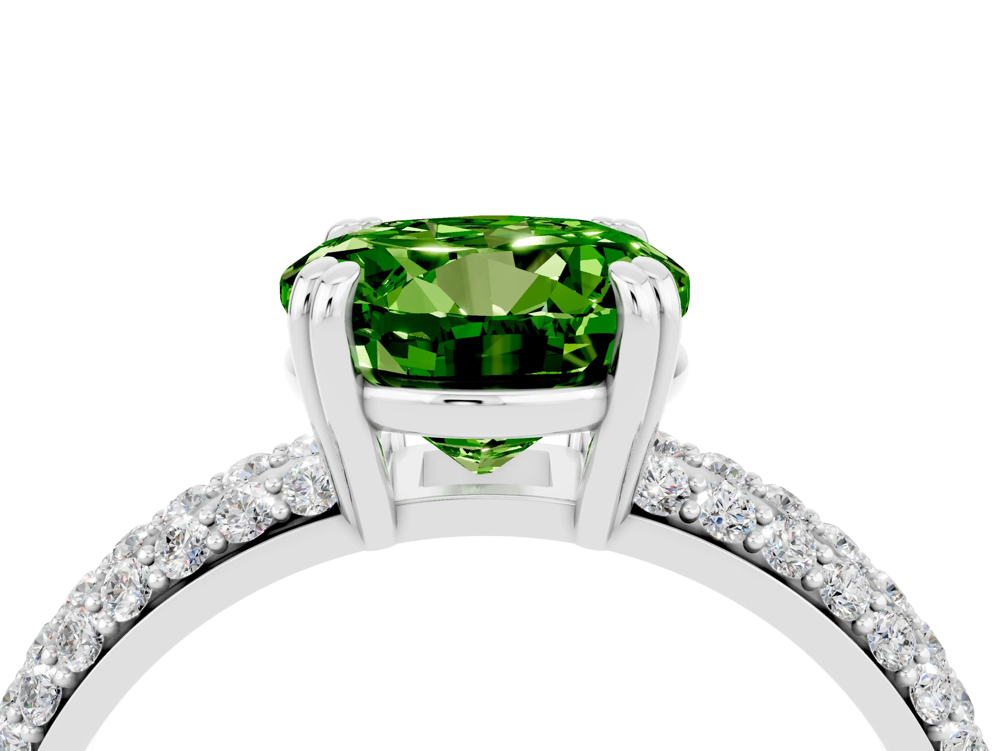 White gold Round Cut Cut Diamond Milgrain Marquise Band with Prong Setting_4