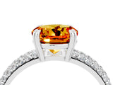 White gold Round Cut Cut Diamond Milgrain Marquise Band with Prong Setting_4