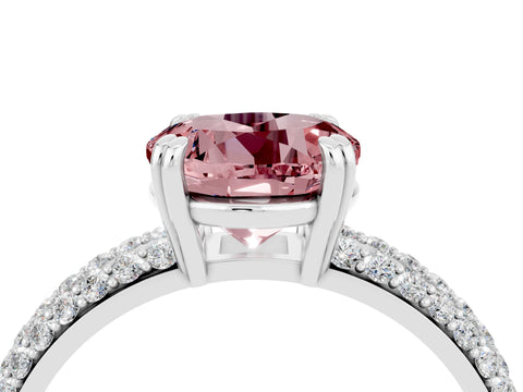 White gold Round Cut Cut Diamond Milgrain Marquise Band with Prong Setting_4