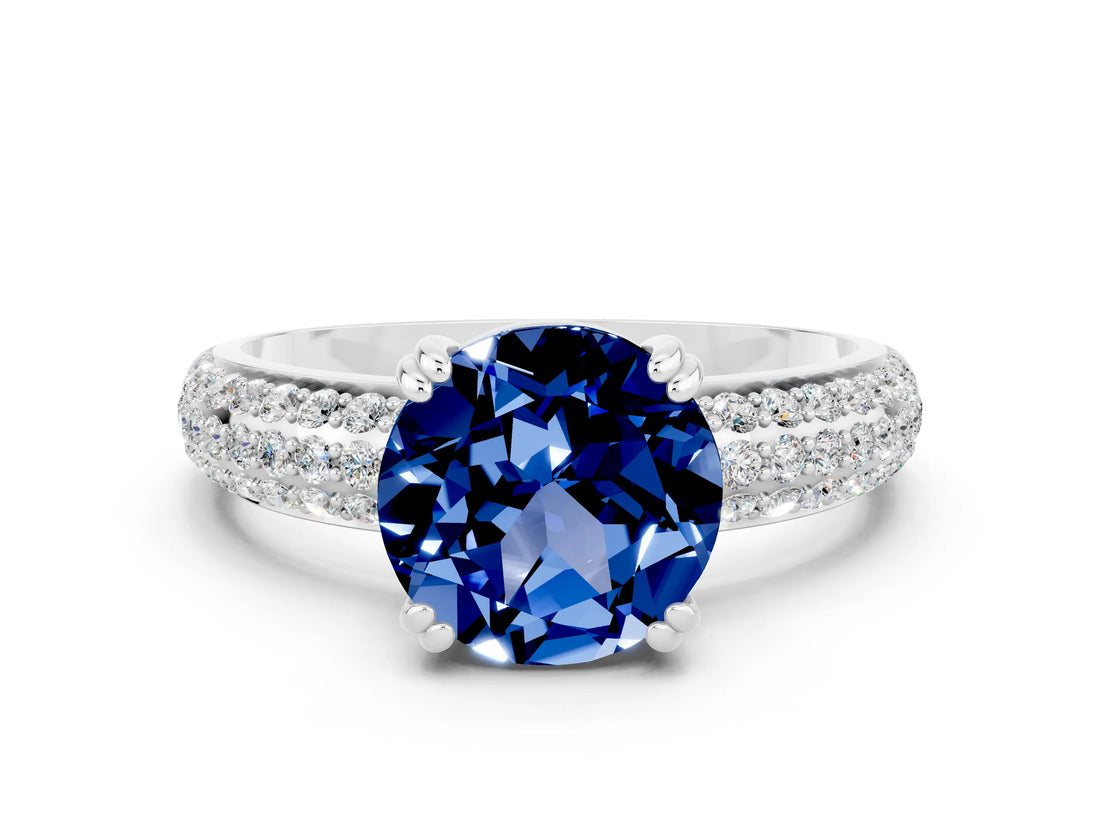 White gold Round Cut Cut Diamond Milgrain Marquise Band with Prong Setting