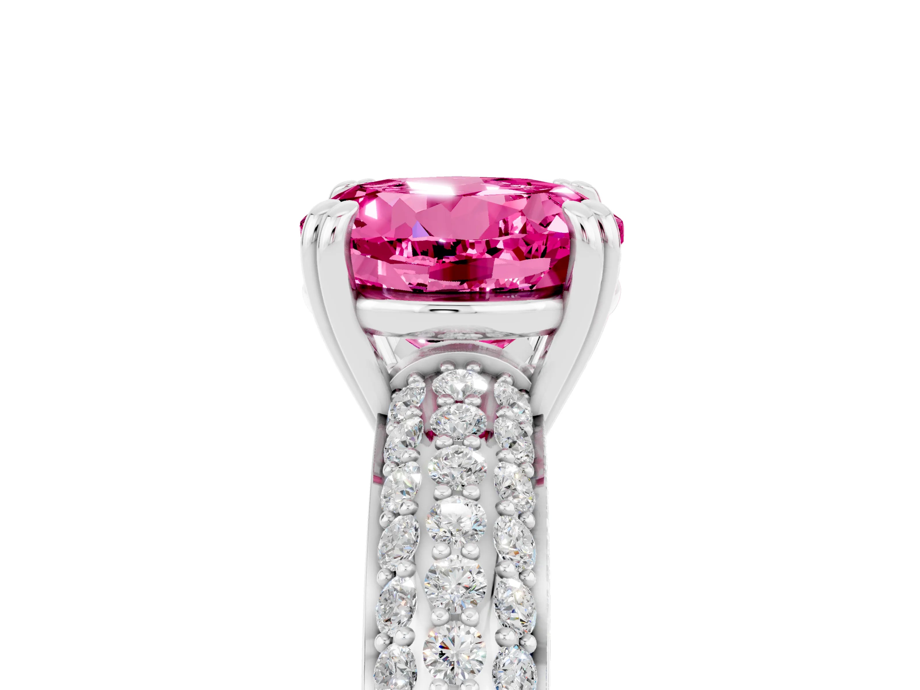 White gold Round Cut Cut Diamond Milgrain Marquise Band with Prong Setting_5