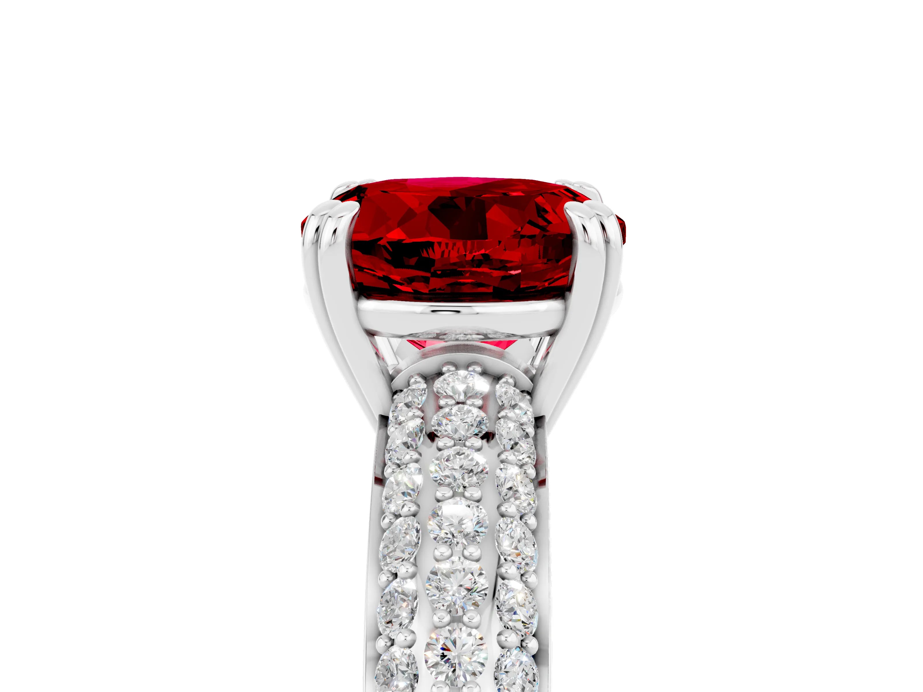 White gold Round Cut Cut Diamond Milgrain Marquise Band with Prong Setting_5