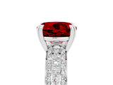 White gold Round Cut Cut Diamond Milgrain Marquise Band with Prong Setting_5