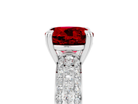 White gold Round Cut Cut Diamond Milgrain Marquise Band with Prong Setting_5
