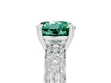 White gold Round Cut Cut Diamond Milgrain Marquise Band with Prong Setting_5