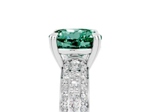 White gold Round Cut Cut Diamond Milgrain Marquise Band with Prong Setting_5