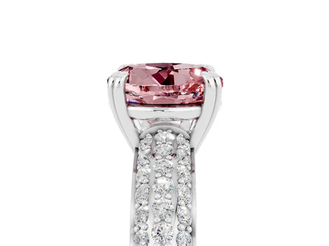 White gold Round Cut Cut Diamond Milgrain Marquise Band with Prong Setting_5