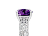 White gold Round Cut Cut Diamond Milgrain Marquise Band with Prong Setting_5