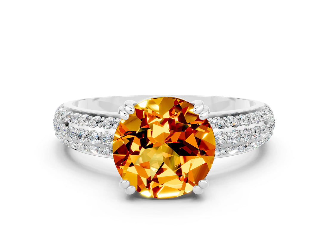 White gold Round Cut Cut Diamond Milgrain Marquise Band with Prong Setting