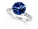 White gold Round Cut Cut Diamond Pavé Band with Four-Prong Setting_1