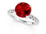 White gold Round Cut Cut Diamond Pavé Band with Four-Prong Setting_1