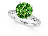 White gold Round Cut Cut Diamond Pavé Band with Four-Prong Setting_1