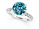 White gold Round Cut Cut Diamond Pavé Band with Four-Prong Setting_1